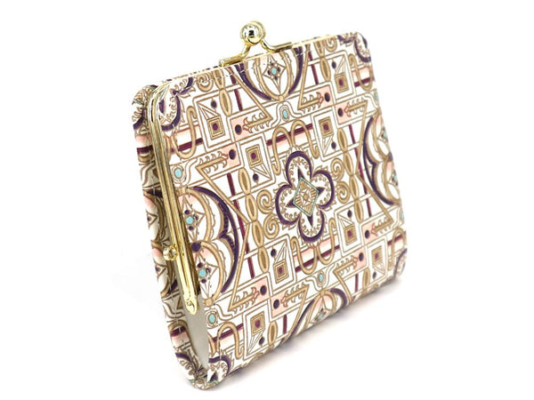 Miyabi (Purple) Square GAMAGUCHI Clasp Purse