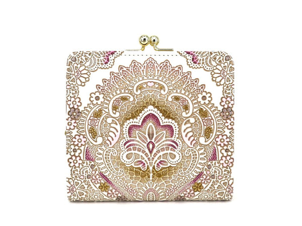 Antique Lace (Pink)  Square GAMAGUCHI Clasp Purse