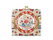 KARAKO - Chinese Dolls   Square GAMAGUCHI Clasp Purse