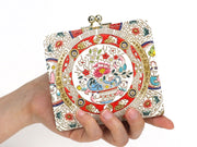 KARAKO - Chinese Dolls   Square GAMAGUCHI Clasp Purse