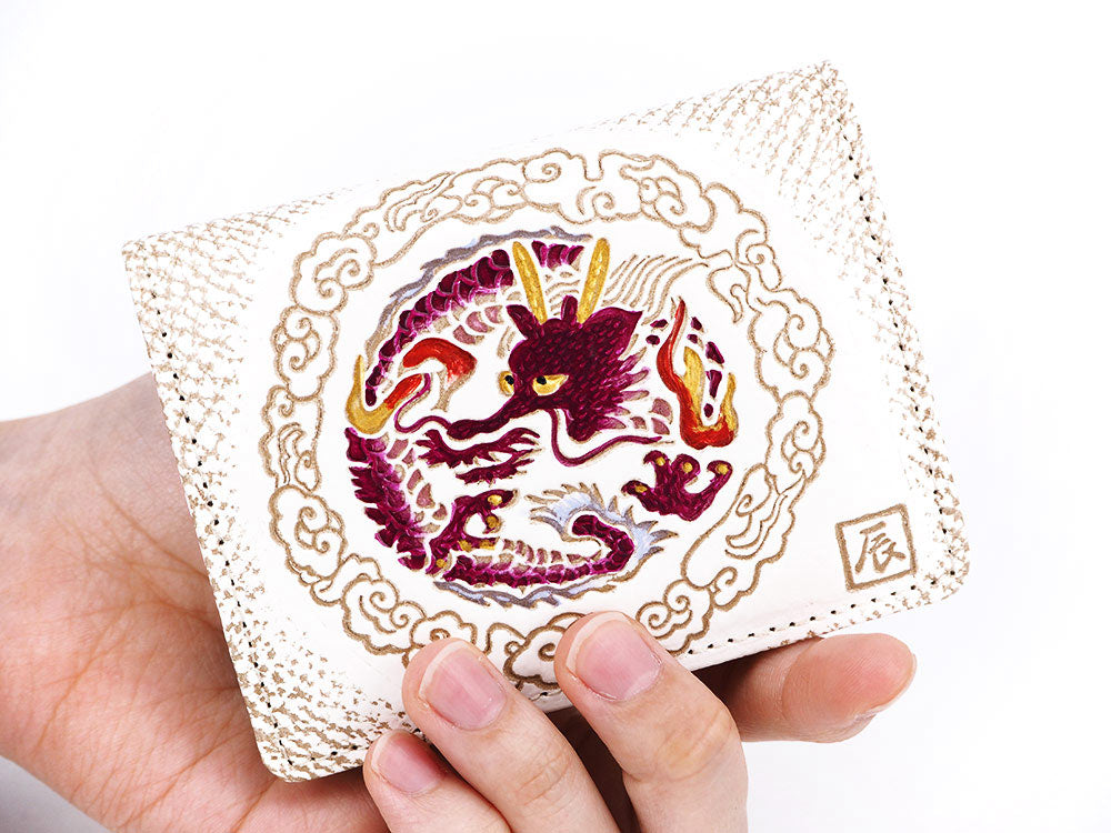 Flying Dragon (Wine) Square Coin Purse