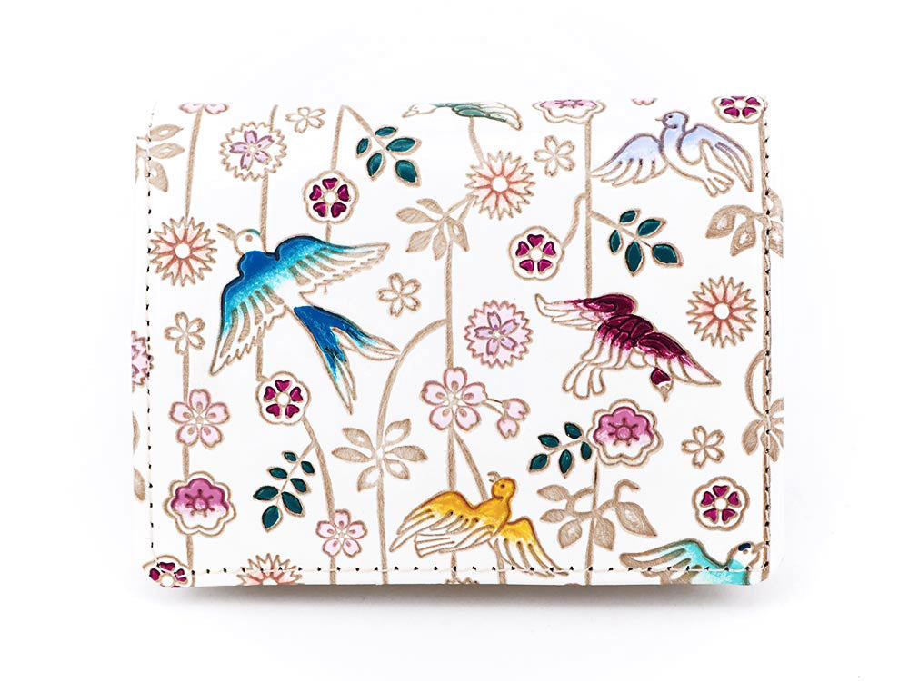 Birds and Cherry Blossoms Square Coin Purse