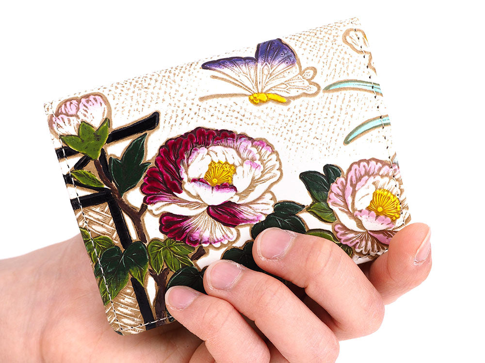 Japanese Peonies Square Coin Purse