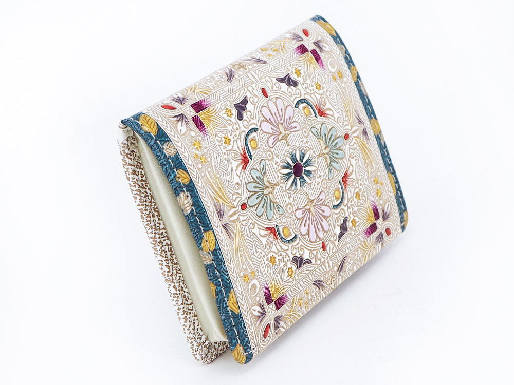 Golden Tapestry Square Coin Purse