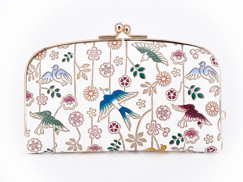 Birds and Cherry Blossoms GAMAGUCHI Small Clasp Purse
