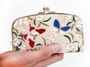 Dianthus Flowers GAMAGUCHI Small Clasp Purse