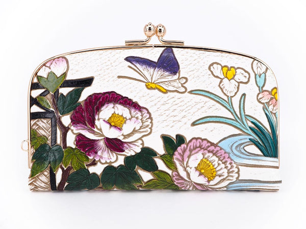 Japanese Peonies GAMAGUCHI Small Clasp Purse