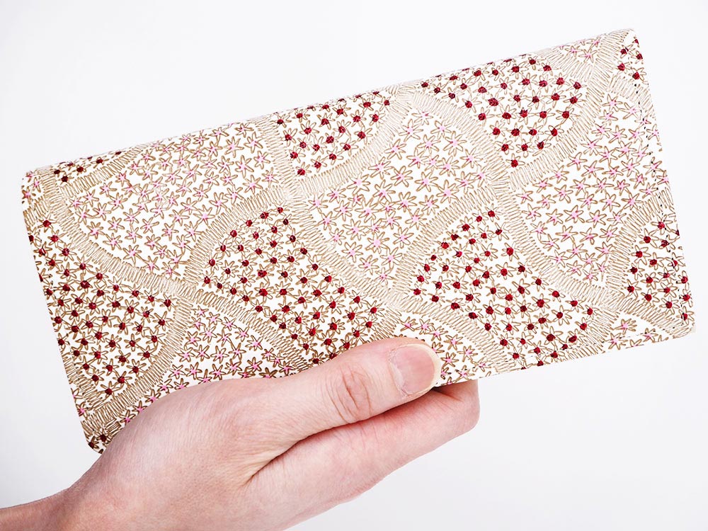 CHIRIMEN Fabric (Pink) Long Wallet