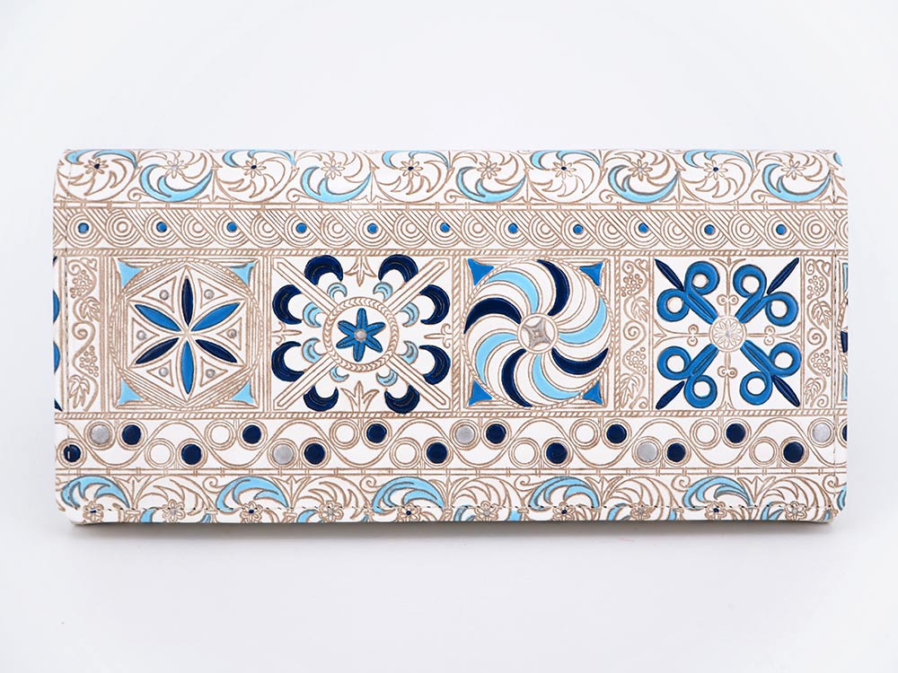 KINSHA - Persia Tiles (Blue) Long Wallet