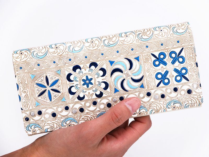 KINSHA - Persia Tiles (Blue) Long Wallet