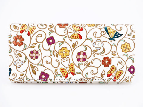 KINKARAOOBANA - Golden Flowers and Butterflies Long Wallet