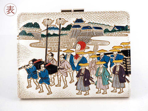 Daimyo Procession GAMASATSU Square Billfold with Clasp