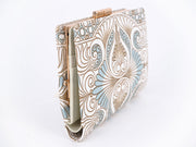 Rocaille (Blue) GAMASATSU Square Billfold with Clasp