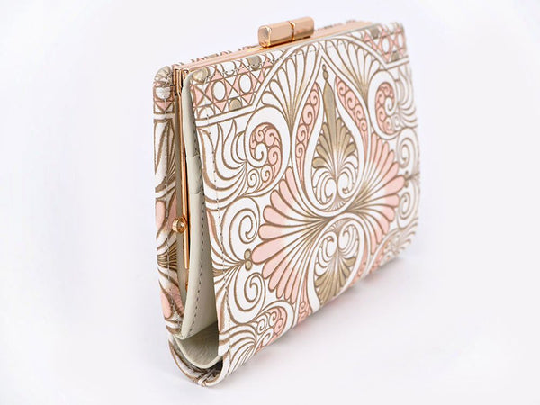 Rocaille (Pink) GAMASATSU Square Billfold with Clasp