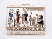 Egyptian Design (#3) GAMASATSU Square Billfold with Clasp
