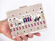 Egyptian Design (#6) GAMASATSU Square Billfold with Clasp