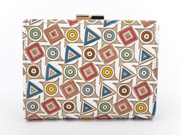 Circles, Triangles and Squares GAMASATSU Square Billfold with Clasp