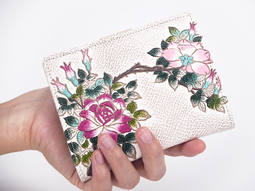 Roses GAMASATSU Square Billfold with Clasp