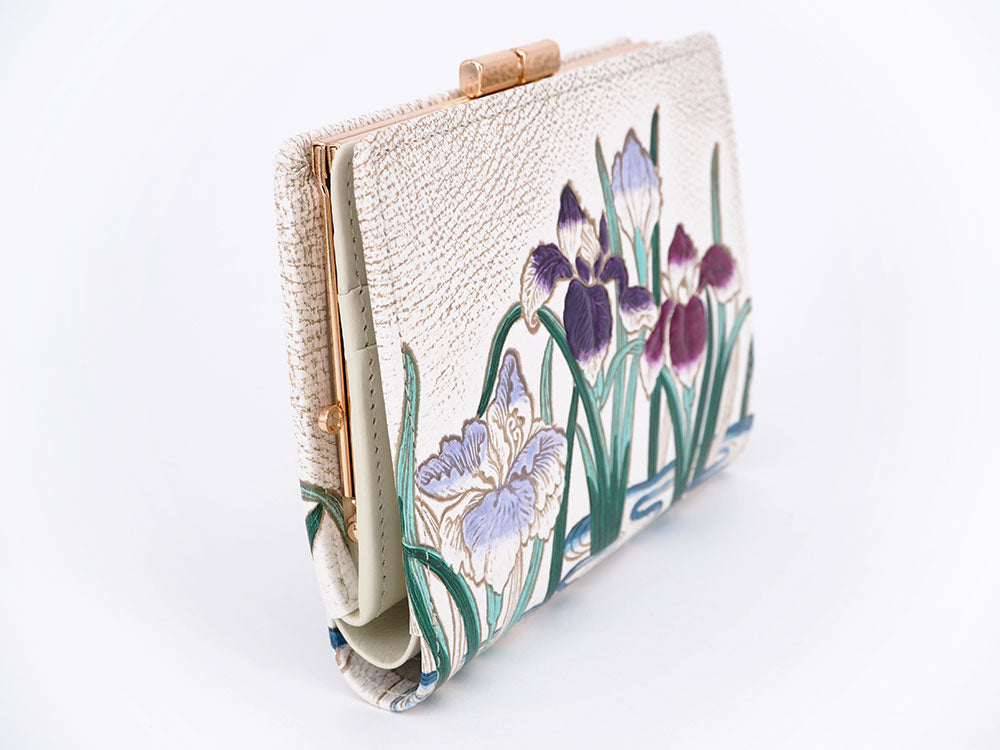 Irises GAMASATSU Square Billfold with Clasp