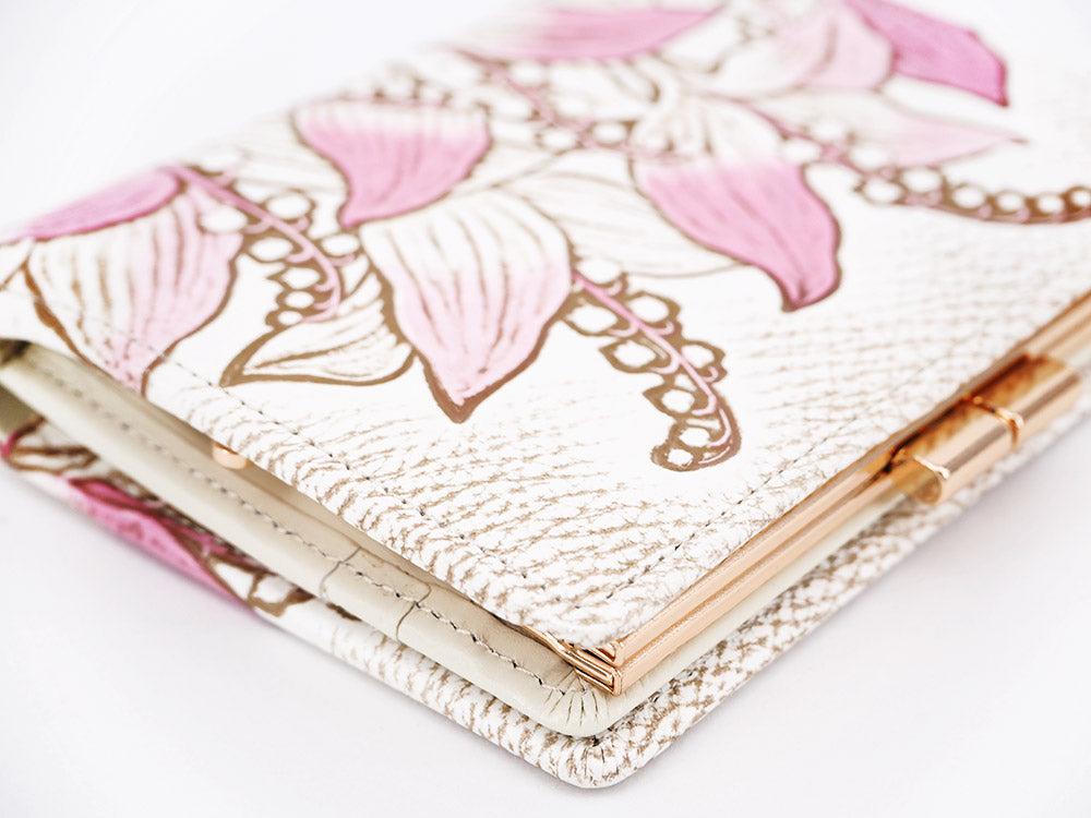 SUZURAN - Lily of the Valley (Pink) GAMASATSU Square Billfold with Clasp