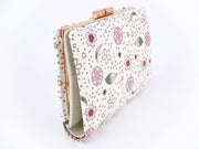 Falling Cherry Blossoms GAMASATSU Square Billfold with Clasp