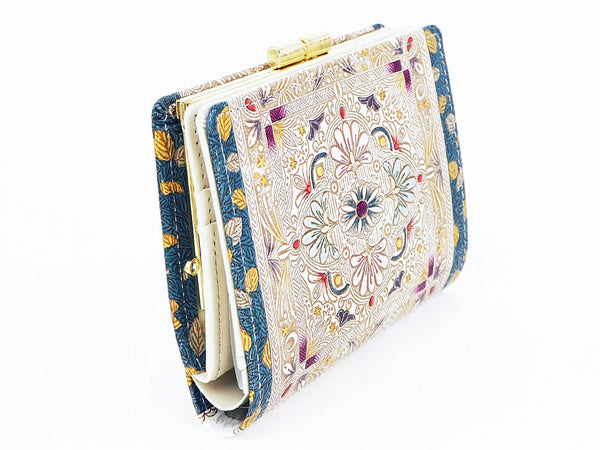 Golden Tapestry GAMASATSU Square Billfold with Clasp