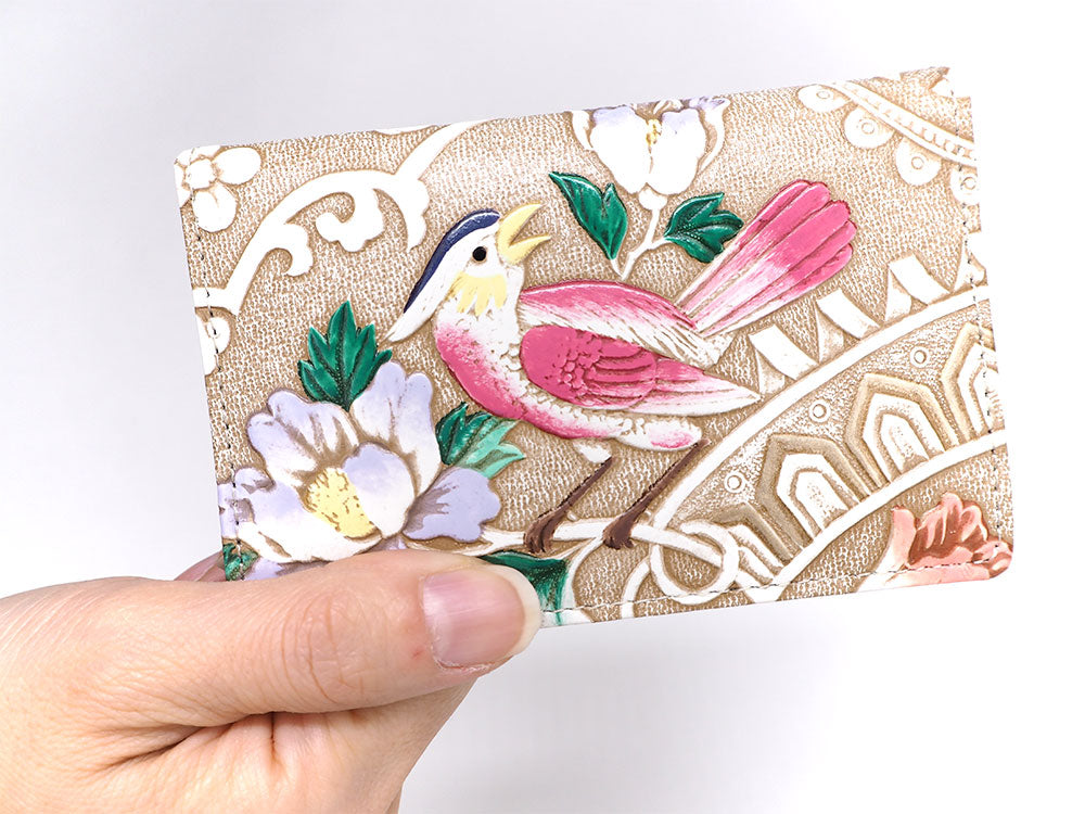 Pink Parrot Business Card Case