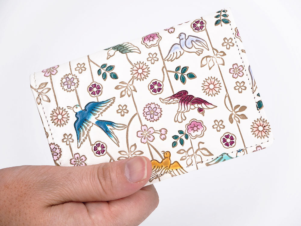 Birds and Cherry Blossoms Business Card Case