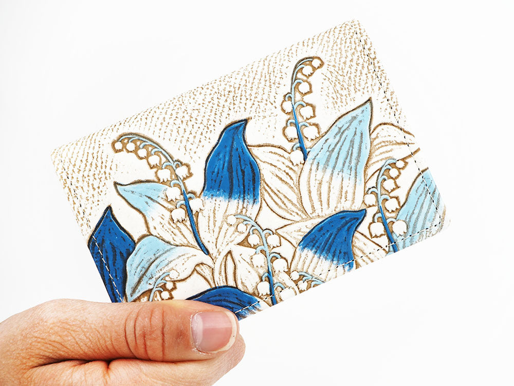 SUZURAN - Lily of the Valley (Blue) Business Card Case