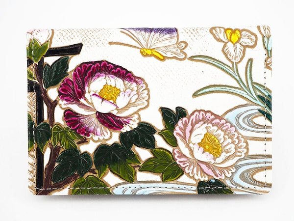 Japanese Peonies Business Card Case