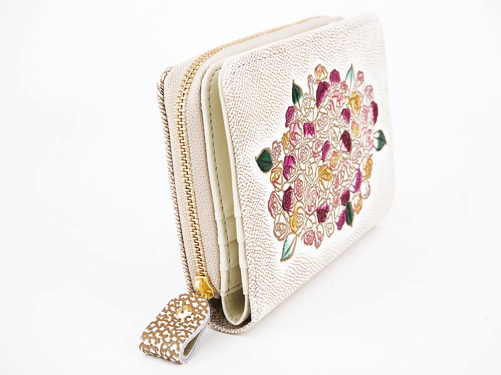 Bouquet Zippered bi-fold wallet