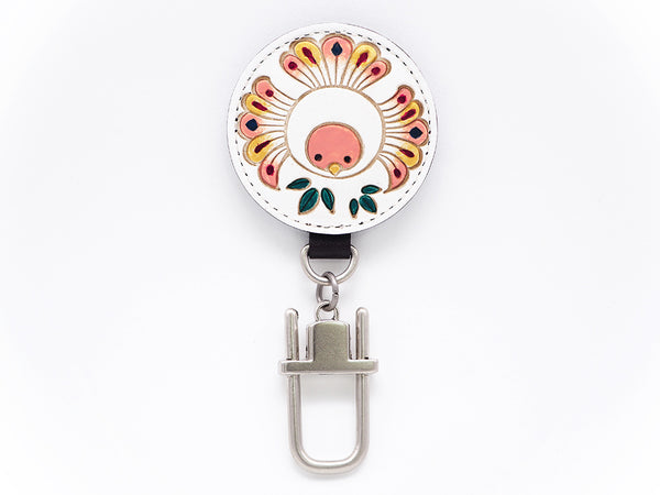 Rooster and Chicken Badge Reels Retractable Badge Holder with Keychain  Badge Clip ID Card Holders Nursing Badge Reel for Key Name Card Holder