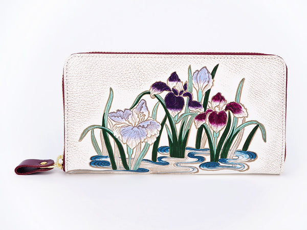 Irises Zippered Long Wallet