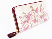 SUZURAN - Lily of the Valley (Pink) Zippered Long Wallet
