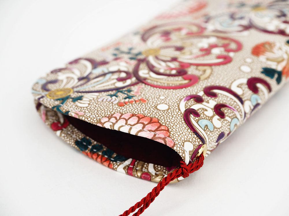 RANGIKU - Firework Chrysanthemums (Wine&Pink) Eyeglasses Case