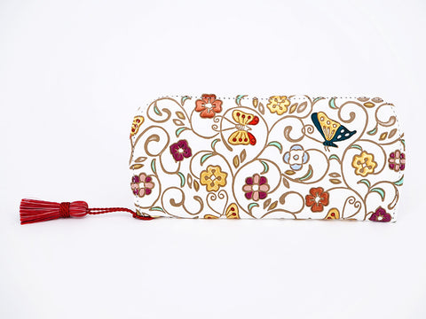 KINKARAOOBANA - Golden Flowers and Butterflies Eyeglasses Case