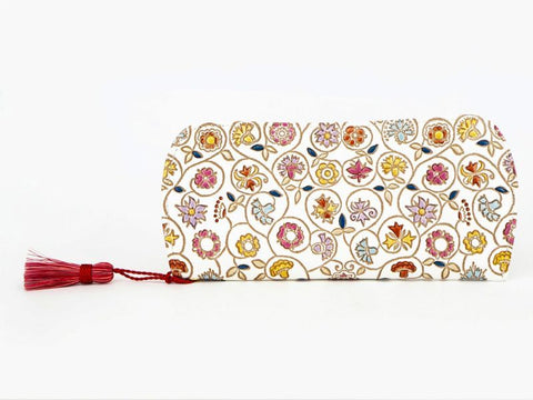 KINKARAKOBANA - Small Golden Flowers Eyeglasses Case