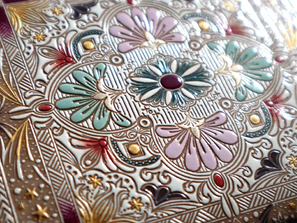Golden Tapestry Zippered Bi-fold Wallet