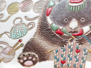 Knitting Bear Zippered Long Wallet
