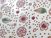 Falling Cherry Blossoms Zippered Bi-fold Wallet