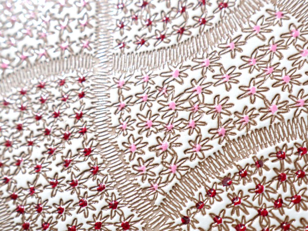 CHIRIMEN Fabric (Pink) Zippered Long Wallet